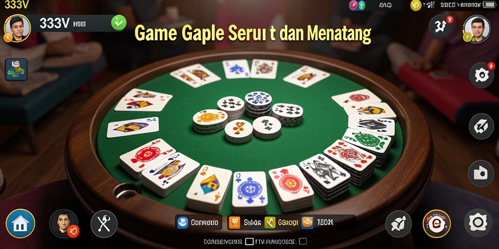 Tampilan gameplay seru di 333V saat bermain Gaple.