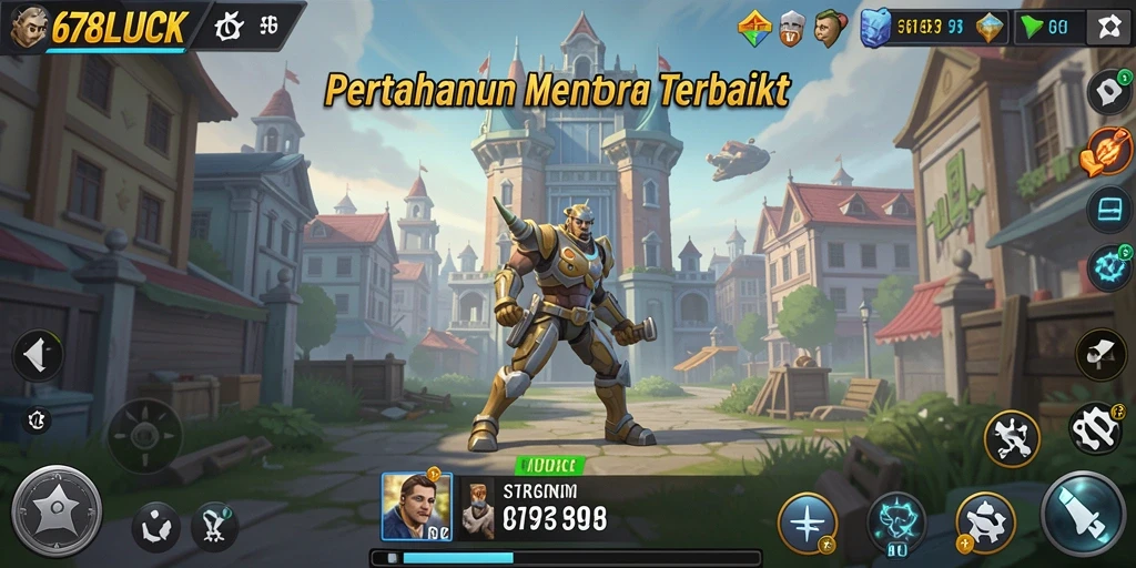 Screenshot menunjukkan aksi seru dalam gameplay Tower Defense 678LUCK.