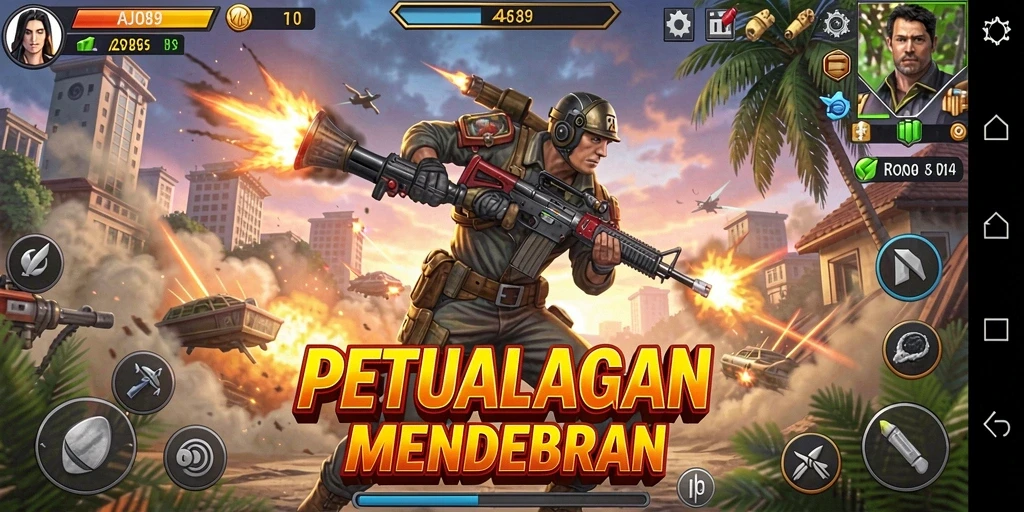 Screenshot aksi mendebarkan dari AJO89 dengan gameplay intens.