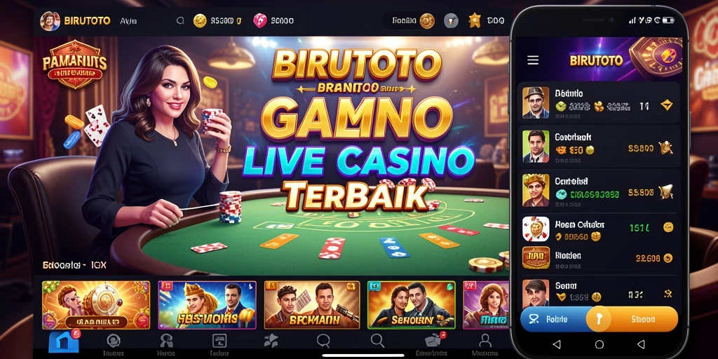 Tampilan antarmuka permainan Live Casino yang interaktif dan menarik.