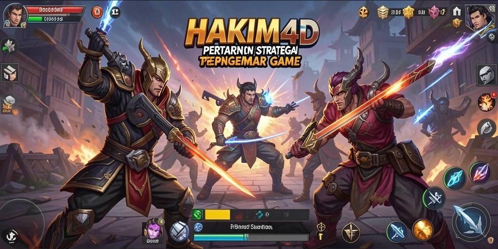 Tangkapan layar HAKIM4D menampilkan aksi pertarungan strategi yang seru.