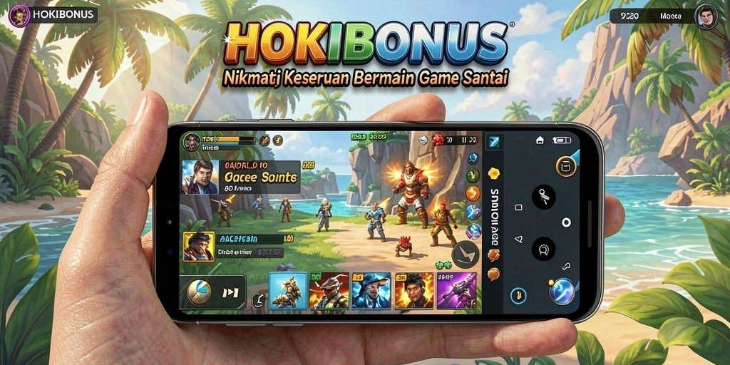 Tangkapan layar utama HOKIBONUS menampilkan gameplay seru dan interaksi antar pemain.