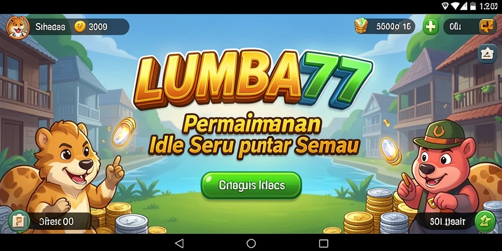 Screenshot gameplay LUMBA77 menampilkan aksi pengumpulan sumber daya.