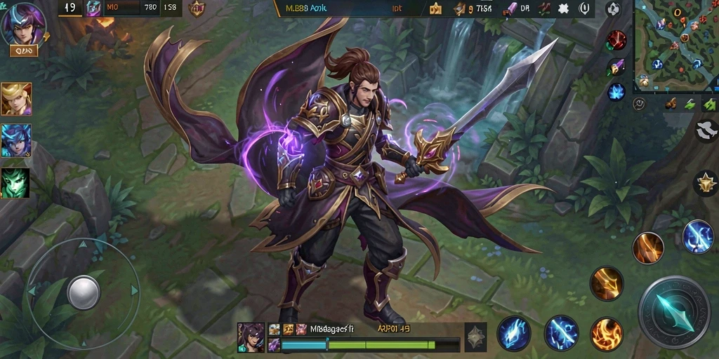 Screenshot gameplay <strong>MLBB8</strong> menampilkan aksi seru dalam pertempuran ARPG.