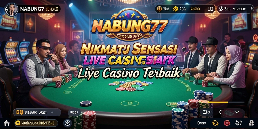 Tampilan gameplay Live Casino yang mengesankan di NABUNG77.