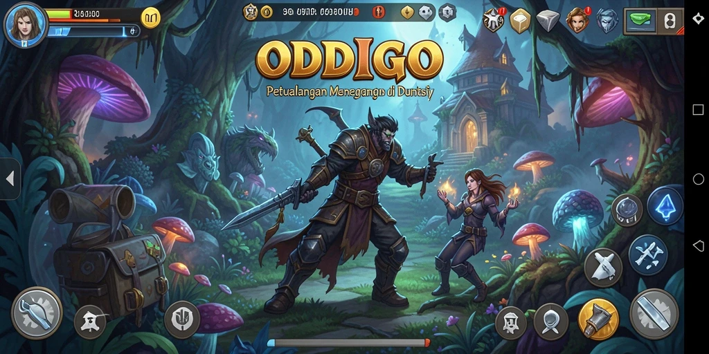 Screenshot ODDIGO menunjukkan karakter menjelajahi dunia yang memikat dan penuh tantangan.