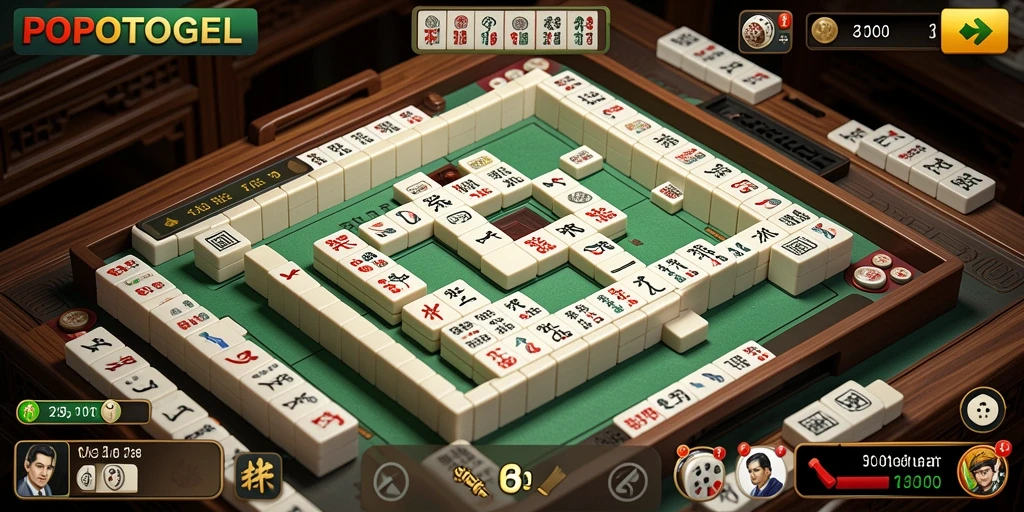 Tampilan gameplay menarik dari <strong>POPOTOGEL</strong> yang menampilkan Mahjong yang memukau.