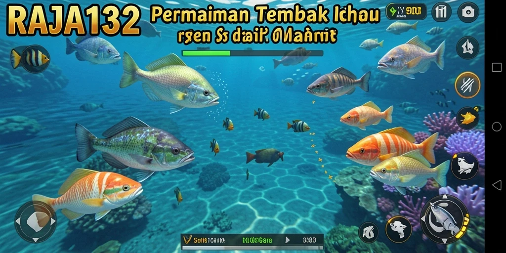 Tampilan seru permainan Tembak Ikan RAJA132 dengan grafis menawan.