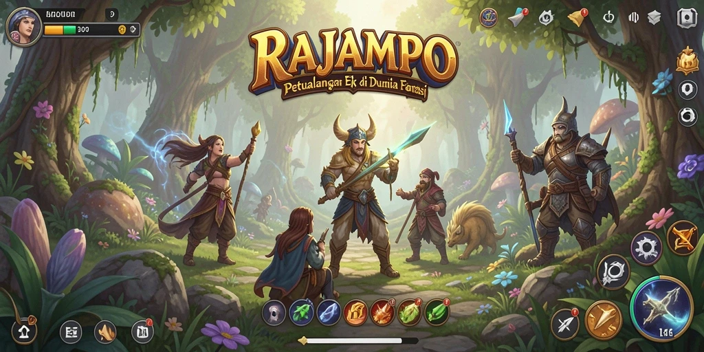 Tampilan gameplay RAJAMPO dengan aksi petualangan yang menarik.