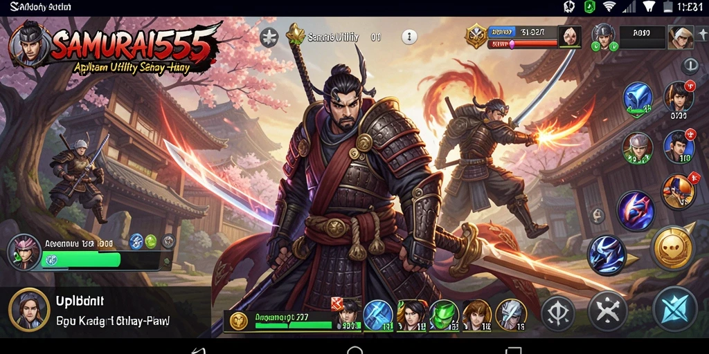 Tangkapan layar utama SAMURAI555 dengan antarmuka aplikasi Utility yang menarik dan fungsional.