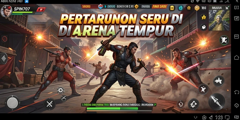 Tampilan gameplay SPIN707 yang penuh aksi di arena Fighting.