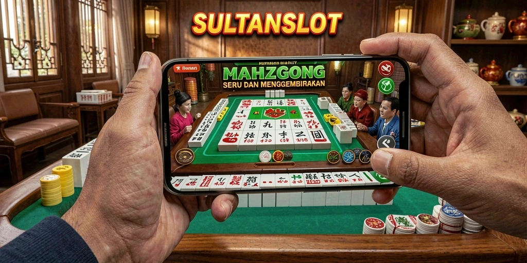 Tampilan menarik gameplay Mahjong di SULTANSLOT yang penuh warna.